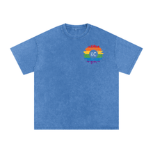 KC Gay Pride Acid Wash Oversize T-Shirt - 250 GSM