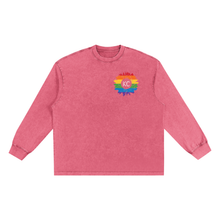KC Pride Sunflower Snow Washed Oversize Long Sleeve T-shirt