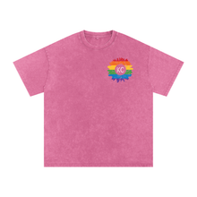 KC Gay Pride Acid Wash Oversize T-Shirt - 250 GSM