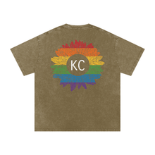 KC Gay Pride Acid Wash Oversize T-Shirt - 250 GSM