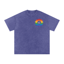 KC Gay Pride Acid Wash Oversize T-Shirt - 250 GSM