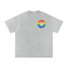 KC Gay Pride Acid Wash Oversize T-Shirt - 250 GSM