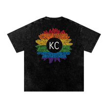 KC Gay Pride Acid Wash Oversize T-Shirt - 250 GSM