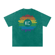 KC Gay Pride Acid Wash Oversize T-Shirt - 250 GSM