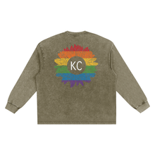 KC Pride Sunflower Snow Washed Oversize Long Sleeve T-shirt
