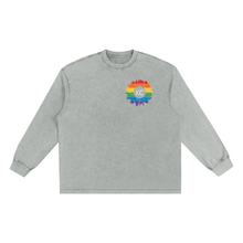 KC Pride Sunflower Snow Washed Oversize Long Sleeve T-shirt