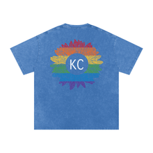KC Gay Pride Acid Wash Oversize T-Shirt - 250 GSM