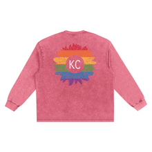 KC Pride Sunflower Snow Washed Oversize Long Sleeve T-shirt
