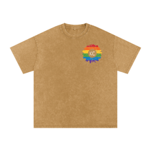 KC Gay Pride Acid Wash Oversize T-Shirt - 250 GSM