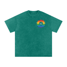 KC Gay Pride Acid Wash Oversize T-Shirt - 250 GSM