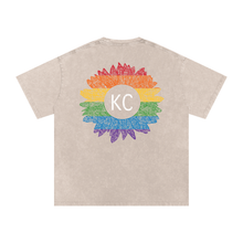 KC Gay Pride Acid Wash Oversize T-Shirt - 250 GSM