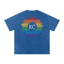 KC Gay Pride Acid Wash Oversize T-Shirt - 250 GSM