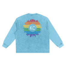KC Pride Sunflower Snow Washed Oversize Long Sleeve T-shirt