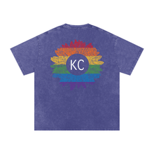 KC Gay Pride Acid Wash Oversize T-Shirt - 250 GSM