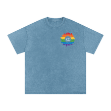 KC Gay Pride Acid Wash Oversize T-Shirt - 250 GSM