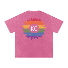 KC Gay Pride Acid Wash Oversize T-Shirt - 250 GSM