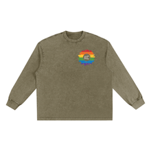 KC Pride Sunflower Snow Washed Oversize Long Sleeve T-shirt